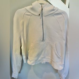Lululemon scuba oversized half zip color bone